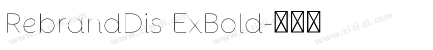 RebrandDis ExBold字体转换